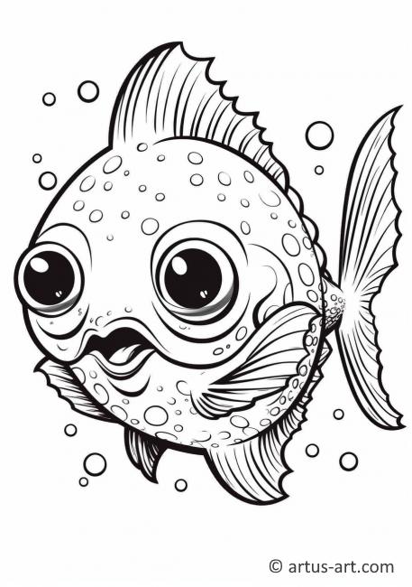 Awesome Ocean Sunfish Coloring Page